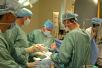 Surgeons in sterile field