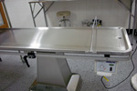 Heated operating table